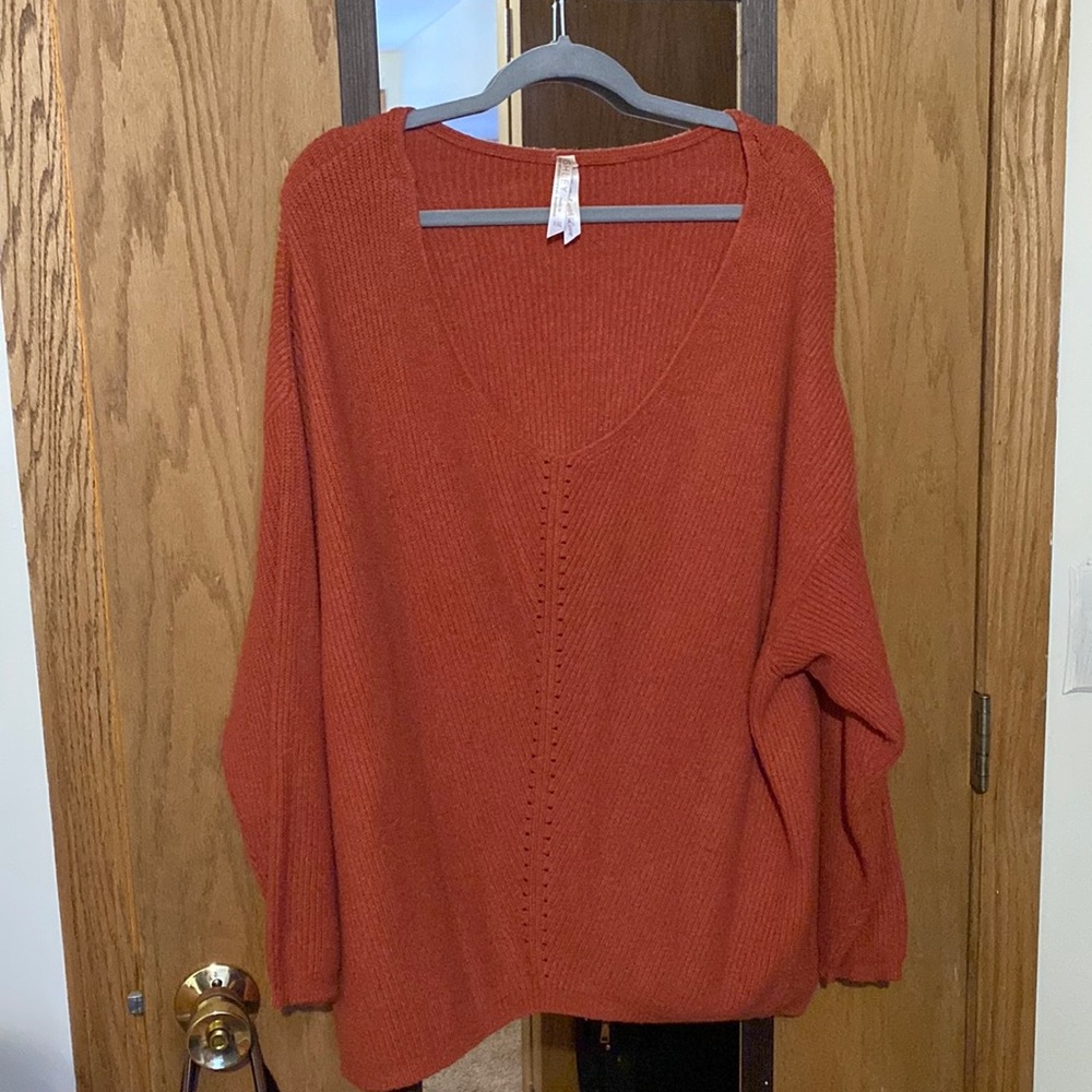 Knit sweater. Brand: Ashley by 26 international Color: burnt orange type color